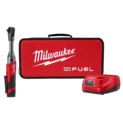 Milwaukee M12 FUEL 12V Lithium-Ion Brushless Cordless 3/8 in. Extended Reach Ratchet Kit with One 2.0 Ah Batteries 2560-21