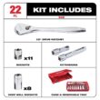 Milwaukee 1/2 in. Drive SAE Ratchet and Socket Mechanics Tool Set (22-Piece) 48-22-9410