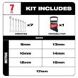 Milwaukee Metric Combination Ratcheting Wrench Mechanics Tool Set (7-Piece) 48-22-9506