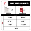 Milwaukee SAE Combination Ratcheting Wrench Mechanics Tool Set (7-Piece) 48-22-9406