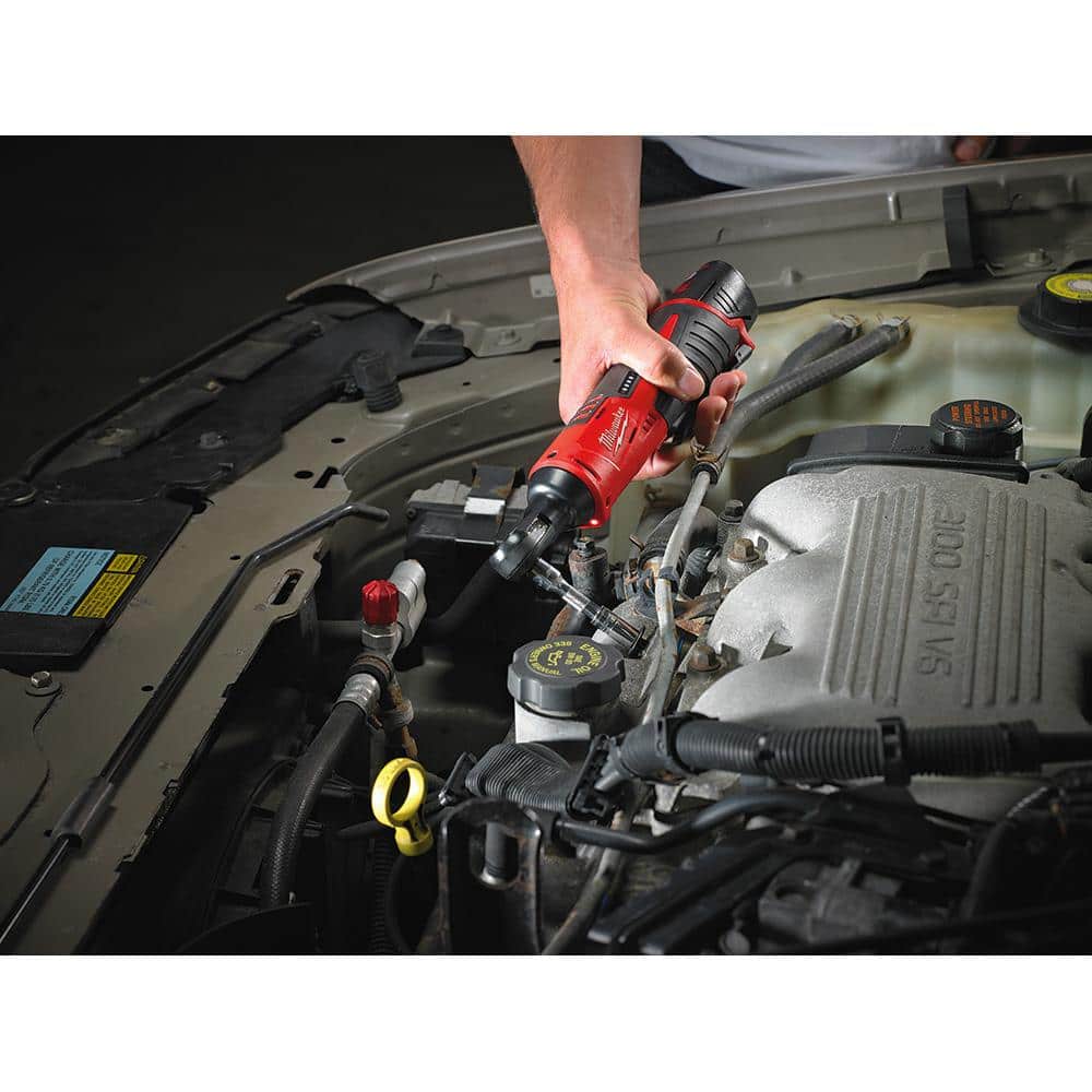 Milwaukee M12 12V Lithium-Ion Cordless 1/4 in. Ratchet (Tool-Only) 2456-20