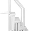 XtremepouwerUS 4-Step Above Ground Swimming Pool Ladder Step to Deck Mounted Step Ladder W/ Double Handle Rail Slip Prevent 48