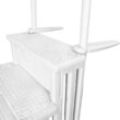 XtremepouwerUS 4-Step Above Ground Swimming Pool Ladder Step to Deck Mounted Step Ladder W/ Double Handle Rail Slip Prevent 48