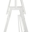 Vinyl Works SLA A-Frame 48 to 56 Inch Adjustable Above Ground Swimming Pool Ladder Entry System with Slide Lock Barrier and Handrails, White