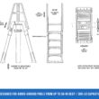 Vinyl Works SLA A-Frame 48-56 Inch Adjustable Above Ground Swimming Pool Ladder Entry System, Taupe Vinyl Works SLA A-Frame 48-56 Inch Adjustable Above Ground Swimming Pool Ladder Entry System with Slide Lock Barrier and Handrails, Taupe