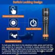 ORCATORCH D710 Scuba Diving Light, 3000 Lumens Super Bright Underwater Flashlight with 6 Degrees Narrow Beam, IP68 Waterproof Night Dive Torch 150 Meters Submersible Light (Black)
