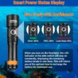 ORCATORCH D710 Scuba Diving Light, 3000 Lumens Super Bright Underwater Flashlight with 6 Degrees Narrow Beam, IP68 Waterproof Night Dive Torch 150 Meters Submersible Light (Black)