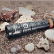 ORCATORCH D710 Scuba Diving Light, 3000 Lumens Super Bright Underwater Flashlight with 6 Degrees Narrow Beam, IP68 Waterproof Night Dive Torch 150 Meters Submersible Light (Black)
