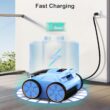 (2025 New) Robotic Pool Vacuum, Robotic Pool Cleaner for Inground Pools, Smart Navigation, Floor/Wall/Waterline Cleaning, 150 Mins Runtime for Pool Up to 2000 Sq.ft