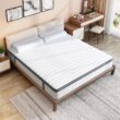 Elitspace Queen Mattresses, 10 Inch Queen Size Mattress, Medium Firm Feel Memory Foam & Individual Pocket Springs Queen Mattresses, 10 Inch Queen Size Mattress, Medium Firm Feel Memory Foam & Individual Pocket Springs, Pressure Relief & Support, Hybrid Mattress in a Box, CertiPUR-US Certified