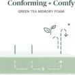 ZINUS 12 Inch Green Tea Memory Foam Mattress [New Version], Fiberglass free, Medium Firm Feel, Zoned Pressure Relief, Certified Safe Foams & Fabric, Bed-In-A-Box, Queen