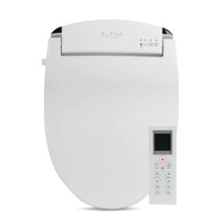 ALPHA BIDET JX2 Elongated Bidet Toilet Seat, White, Endless Warm Water