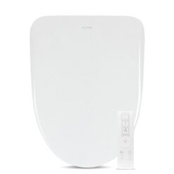 ALPHA BIDET iX Pure Bidet Toilet Seat in Elongated White | Ultra Low Profile | Endless Warm Water, Dryer