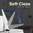 SmartBidet SB-1000WE Electric Bidet Toilet Seat with Heated Seating, Warm Air Dryer, Temperature Control Wash