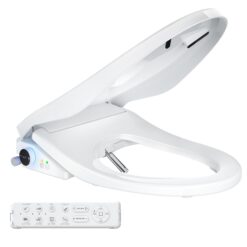 SmartWhale Electric Bidet Toilet Seat, Heated Toilet Seat Elongated with Instant Warm Water & Dryer, Feminine & Front Rear Wash