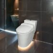 SmartBidet SB-1000WE Electric Bidet Toilet Seat with Heated Seating, Warm Air Dryer, Temperature Control Wash
