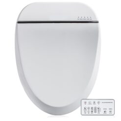 ZMJH Bidet Toilet Seat, Electric Smart Heated Seat with Slow Closes, Vortex Wash, White, A102S-W (Elongated)