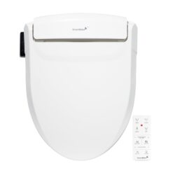 SmartBidet SB-1000WE Electric Bidet Toilet Seat with Heated Seating, Warm Air Dryer, Temperature Control Wash