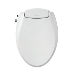 Brondell Bidet Toilet Seat Non-Electric Swash Ecoseat, Fits Elongated Toilets, White - Dual Nozzle System - Bidet with Easy Installation