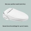 Brondell LE99 Bidet Toilet Seat, Fits Elongated Toilets, Electric Bidet with Remote, Warm Air Dryer, Strong Wash Mode