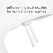 Brondell Bidet Toilet Seat Non-Electric Swash Ecoseat, Fits Elongated Toilets, White - Dual Nozzle System - Bidet with Easy Installation