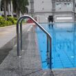 Poolzilla Three Tread Stainless Steel Pool Ladder Entry and Exit System for In-Ground Salt Water Swimming Pools