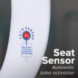 SmartBidet SB-1000WE Electric Bidet Toilet Seat with Heated Seating, Warm Air Dryer, Temperature Control Wash