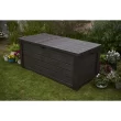 Keter Eastwood 150 Gallon Durable Resin Outdoor Storage and Organization Deck Box For Patio Furniture and Supplies, Brown Keter Eastwood 150 Gallon Durable Resin Outdoor Storage and Organization Deck Box For Patio Furniture and Supplies, Brown