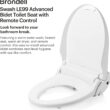 Brondell LE99 Bidet Toilet Seat, Fits Elongated Toilets, Electric Bidet with Remote, Warm Air Dryer, Strong Wash Mode