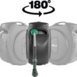 Retractable Garden Hose Reel, 100Ft x 5/8" Durable Wall Mounted Water Hose Reel with 180° Swivel Bracket