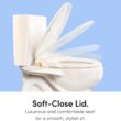 TUSHY Wave Non-Electric Bidet Toilet Seat, Sleek Elongated Design, Quick-Release for Easy Cleaning, DuoFlow Front & Rear Wash
