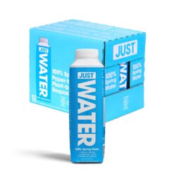JUST Water Premium Pure Still Spring Water in an Eco-Friendly BPA Free Plant-Based Bottle, 16.9 Fl Oz (Pack of 12)
