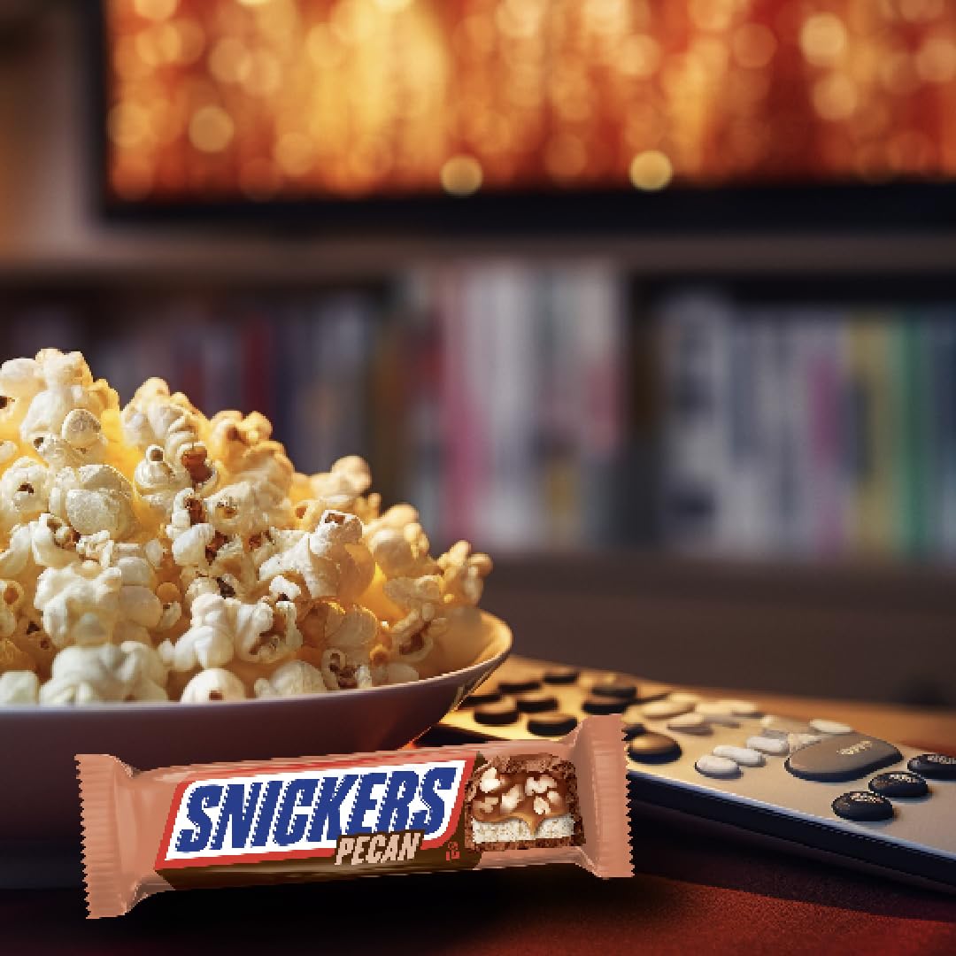 SNICKERS Pecan Milk Chocolate Candy Bar - Full Size Chocolate Candy Bars, Bulk Box Individually Wrapped, 24-Pack SNICKERS Pecan Milk Chocolate Candy Bar - Full Size Chocolate Candy Bars, Bulk Box Individually Wrapped, 24-Pack - Image 8
