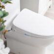 ALPHA BIDET iX Pure Bidet Toilet Seat in Elongated White | Ultra Low Profile | Endless Warm Water, Dryer