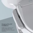 Brondell SE400-RW Swash SE400 Electric Bidet Toilet Heated Seat, Oscillating Stainless Steel Nozzle, Warm Air Dryer, Round