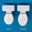 Brondell SE400-RW Swash SE400 Electric Bidet Toilet Heated Seat, Oscillating Stainless Steel Nozzle, Warm Air Dryer, Round