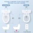 LEIVI Electric Bidet Smart Toilet Seat with Dual Control Mode, Adjustable Warm Water and Air Dryer, Ultra Slim Heated Toilet Seat