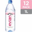 Evian Natural Spring Water, 1 L bottle, 12 pack Evian Natural Spring Water, 1 L bottle, 12 pack