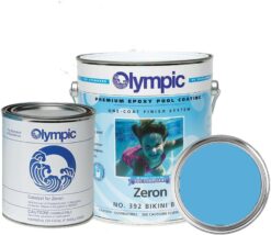 Olympic Pool Paint - Zeron - Bikini Blue - 1 Gallon - two-part epoxy swimming pool paint - one-coat for plaster