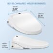 LEIVI Electric Bidet Smart Toilet Seat with Dual Control Mode, Adjustable Warm Water and Air Dryer, Ultra Slim Heated Toilet Seat
