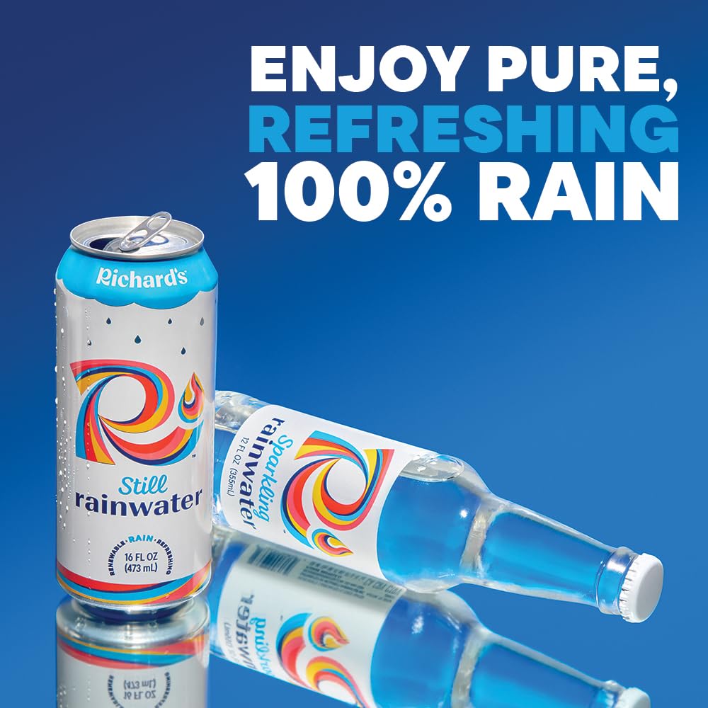 Richard's Rainwater Still Canned Water, 100% Rain, Naturally Purified Drinking Water (16 fl oz Aluminum Cans, Pack of 12) Richard's Rainwater Still Canned Water, 100% Rain, Naturally Purified Drinking Water (16 fl oz Aluminum Cans, Pack of 12) - Image 6