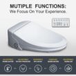 ZMJH Bidet Toilet Seat, Electric Smart Heated Seat with Slow Closes, Vortex Wash, White, A102S-W (Elongated)