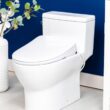 ALPHA BIDET iX Pure Bidet Toilet Seat in Elongated White | Ultra Low Profile | Endless Warm Water, Dryer