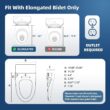 SmartWhale Electric Bidet Toilet Seat, Heated Toilet Seat Elongated with Instant Warm Water & Dryer, Feminine & Front Rear Wash