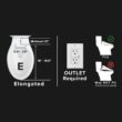 SmartBidet SB-1000WE Electric Bidet Toilet Seat with Heated Seating, Warm Air Dryer, Temperature Control Wash