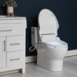 ALPHA BIDET JX2 Elongated Bidet Toilet Seat, White, Endless Warm Water