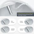ZMJH Bidet Toilet Seat, Electric Smart Heated Seat with Slow Closes, Vortex Wash, White, A102S-W (Elongated)