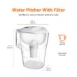 Amazon Basics 10-Cup Water Pitcher with Filter, Compatible with Brita, 1 Pack, White