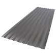 SUNTOP PALRAM 2.2-Feet x 6-Feet Corrugated Castle Gray Polycarbonate plastic Roof Panel 10 -Pack