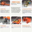PROYAMA 62CC 2-Cycle Gas Powered Chainsaw, 22 Inch 18 Inch Handheld Cordless Petrol Chain Saw for Tree Wood Cutting